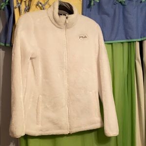 Fila fuzzy zip up jacket